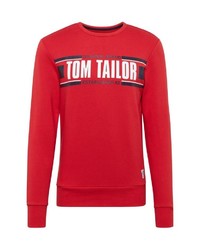 rotes bedrucktes Sweatshirt von Tom Tailor