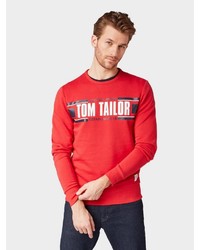 rotes bedrucktes Sweatshirt von Tom Tailor