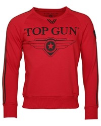 rotes bedrucktes Sweatshirt von TOP GUN
