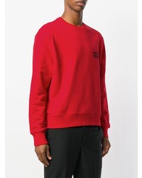 rotes bedrucktes Sweatshirt von MSGM