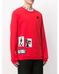 rotes bedrucktes Sweatshirt von Damir Doma