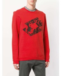 rotes bedrucktes Sweatshirt von Damir Doma