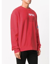 rotes bedrucktes Sweatshirt von Heron Preston