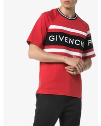 rotes bedrucktes T-Shirt mit einem Rundhalsausschnitt von Givenchy