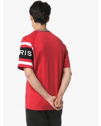 rotes bedrucktes T-Shirt mit einem Rundhalsausschnitt von Givenchy