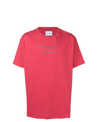 rotes bedrucktes T-Shirt mit einem Rundhalsausschnitt von C2h4