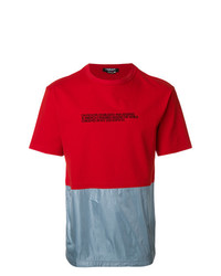 rotes bedrucktes T-Shirt mit einem Rundhalsausschnitt von Calvin Klein 205W39nyc