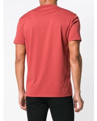 rotes bedrucktes T-Shirt mit einem Rundhalsausschnitt von Givenchy