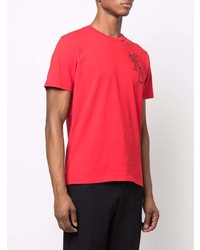 rotes bedrucktes T-Shirt mit einem Rundhalsausschnitt von Kenzo