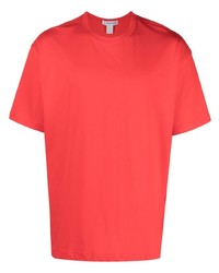 rotes bedrucktes T-Shirt mit einem Rundhalsausschnitt von Comme Des Garcons SHIRT