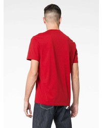 rotes bedrucktes T-Shirt mit einem Rundhalsausschnitt von Givenchy