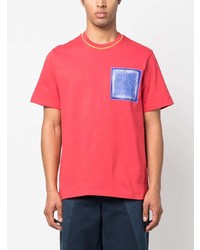 rotes bedrucktes T-Shirt mit einem Rundhalsausschnitt von Jacquemus