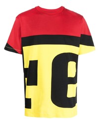 rotes bedrucktes T-Shirt mit einem Rundhalsausschnitt von Ferrari