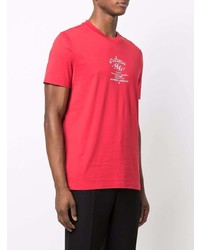 rotes bedrucktes T-Shirt mit einem Rundhalsausschnitt von Givenchy