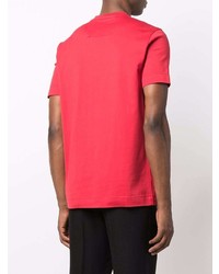 rotes bedrucktes T-Shirt mit einem Rundhalsausschnitt von Givenchy