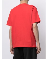 rotes bedrucktes T-Shirt mit einem Rundhalsausschnitt von *BABY MILO® STORE BY *A BATHING APE®