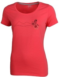 rotes bedrucktes T-Shirt mit einem Rundhalsausschnitt von High Colorado