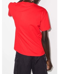 rotes bedrucktes T-Shirt mit einem Rundhalsausschnitt von Jacquemus