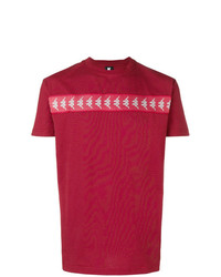 rotes bedrucktes T-Shirt mit einem Rundhalsausschnitt von Kappa Kontroll