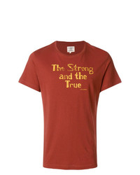 rotes bedrucktes T-Shirt mit einem Rundhalsausschnitt von Kent & Curwen