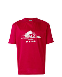 rotes bedrucktes T-Shirt mit einem Rundhalsausschnitt von Lanvin