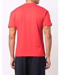 rotes bedrucktes T-Shirt mit einem Rundhalsausschnitt von Jacquemus