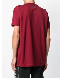 rotes bedrucktes T-Shirt mit einem Rundhalsausschnitt von Kappa Kontroll
