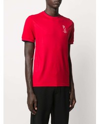 rotes bedrucktes T-Shirt mit einem Rundhalsausschnitt von North Sails x Prada Cup