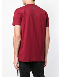 rotes bedrucktes T-Shirt mit einem Rundhalsausschnitt von Kappa Kontroll