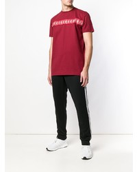 rotes bedrucktes T-Shirt mit einem Rundhalsausschnitt von Kappa Kontroll