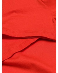 rotes bedrucktes T-Shirt mit einem Rundhalsausschnitt von Calvin Klein 205W39nyc