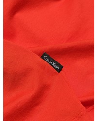 rotes bedrucktes T-Shirt mit einem Rundhalsausschnitt von Calvin Klein 205W39nyc
