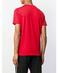 rotes bedrucktes T-Shirt mit einem Rundhalsausschnitt von Iceberg