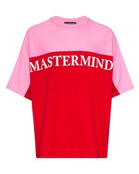 rotes bedrucktes T-Shirt mit einem Rundhalsausschnitt von Mastermind Japan