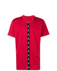 rotes bedrucktes T-Shirt mit einem Rundhalsausschnitt von Mastermind World