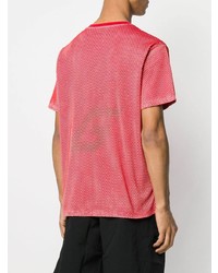 rotes bedrucktes T-Shirt mit einem Rundhalsausschnitt von Givenchy