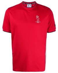 rotes bedrucktes T-Shirt mit einem Rundhalsausschnitt von North Sails x Prada Cup