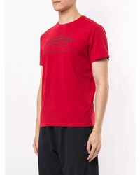 rotes bedrucktes T-Shirt mit einem Rundhalsausschnitt von Kent & Curwen