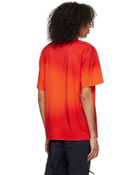 rotes bedrucktes T-Shirt mit einem Rundhalsausschnitt von A-Cold-Wall*