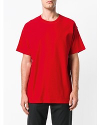 rotes bedrucktes T-Shirt mit einem Rundhalsausschnitt von Represent