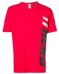 rotes bedrucktes T-Shirt mit einem Rundhalsausschnitt von Rossignol