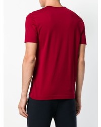 rotes bedrucktes T-Shirt mit einem Rundhalsausschnitt von Dolce & Gabbana