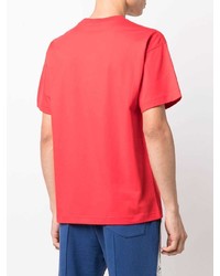 rotes bedrucktes T-Shirt mit einem Rundhalsausschnitt von Jacquemus