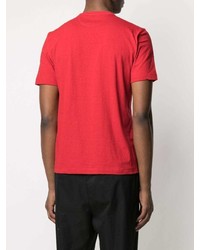rotes bedrucktes T-Shirt mit einem Rundhalsausschnitt von Eleventy