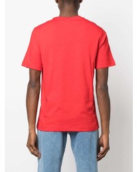rotes bedrucktes T-Shirt mit einem Rundhalsausschnitt von Missoni