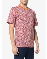 rotes bedrucktes T-Shirt mit einem Rundhalsausschnitt von Missoni