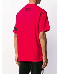 rotes bedrucktes T-Shirt mit einem Rundhalsausschnitt von Gcds