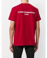 rotes bedrucktes T-Shirt mit einem Rundhalsausschnitt von RtA