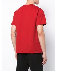 rotes bedrucktes T-Shirt mit einem Rundhalsausschnitt von Mostly Heard Rarely Seen 8-Bit