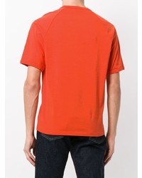 rotes bedrucktes T-Shirt mit einem Rundhalsausschnitt von Kenzo